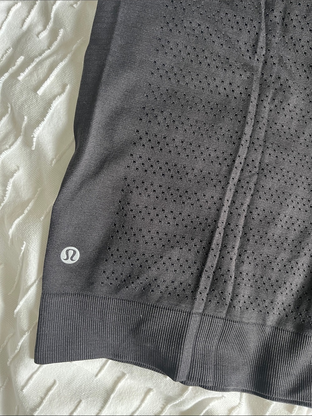 lululemon Black Perforated Workout Tank Top - Picture 6 of 9
